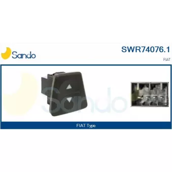 Interrupteur, lève-vitre avant gauche SANDO SWR74076.1