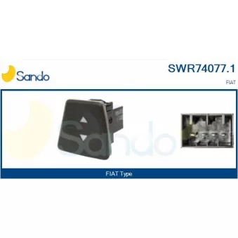 Interrupteur, lève-vitre avant droit SANDO SWR74077.1
