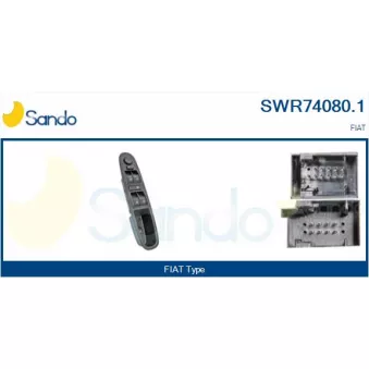 Interrupteur, lève-vitre avant gauche SANDO SWR74080.1