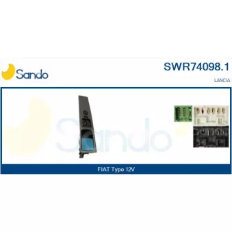 Interrupteur, lève-vitre SANDO SWR74098.1