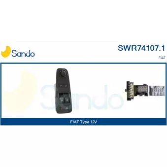 Interrupteur, lève-vitre avant gauche SANDO SWR74107.1
