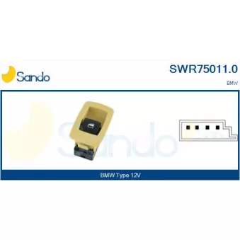 Interrupteur, lève-vitre SANDO SWR75011.0