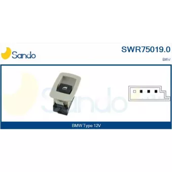 Interrupteur, lève-vitre SANDO SWR75019.0