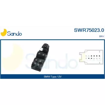 Interrupteur, lève-vitre SANDO SWR75023.0