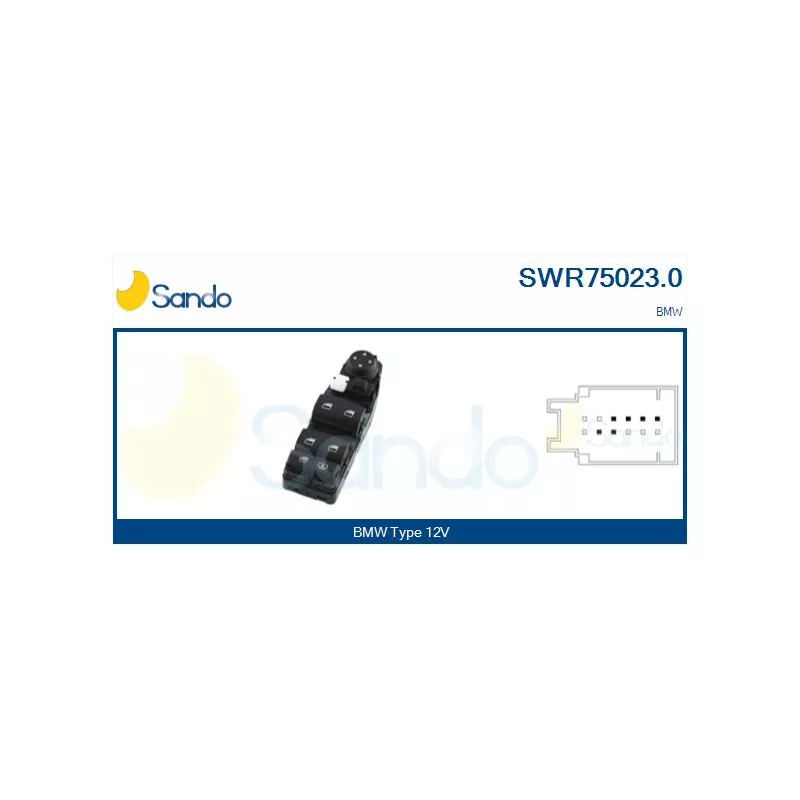 Interrupteur, lève-vitre SANDO SWR75023.0