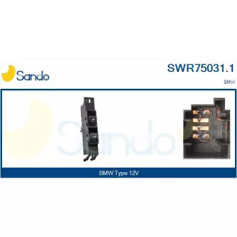 Interrupteur, lève-vitre avant gauche SANDO SWR75031.1