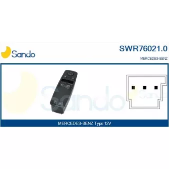 Interrupteur, lève-vitre SANDO SWR76021.0
