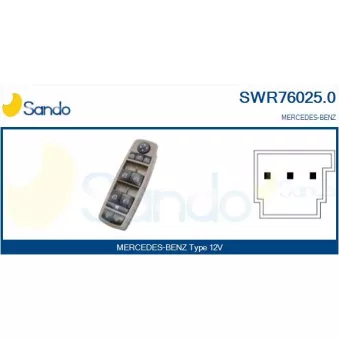 Interrupteur, lève-vitre SANDO SWR76025.0