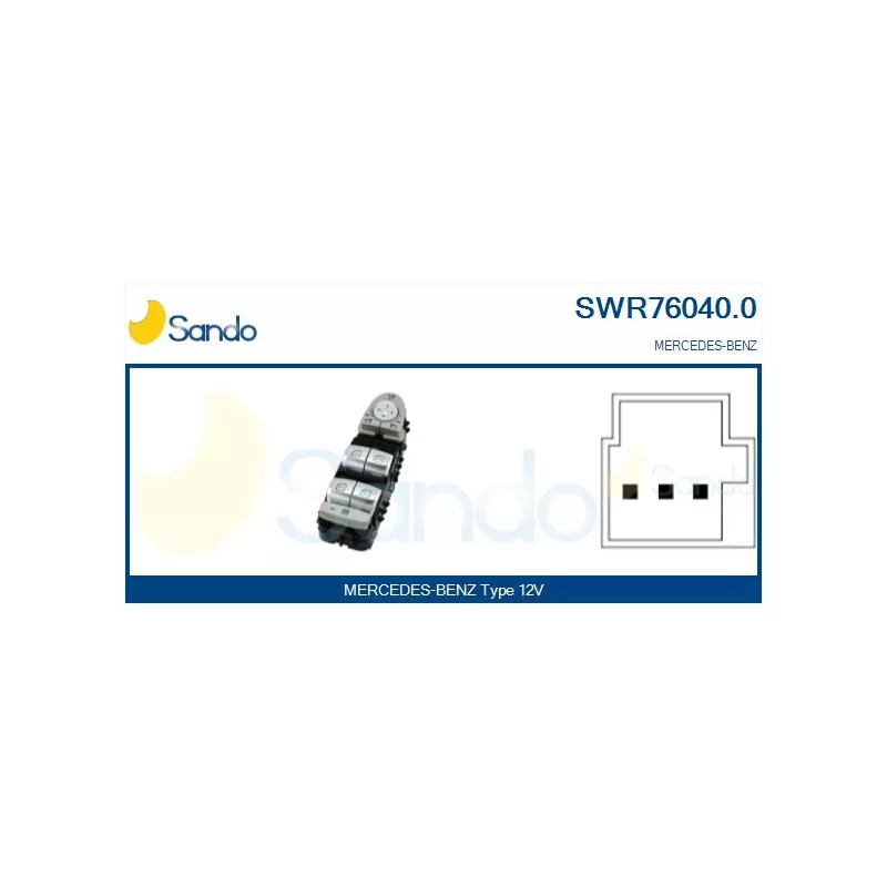 Interrupteur, lève-vitre SANDO SWR76040.0