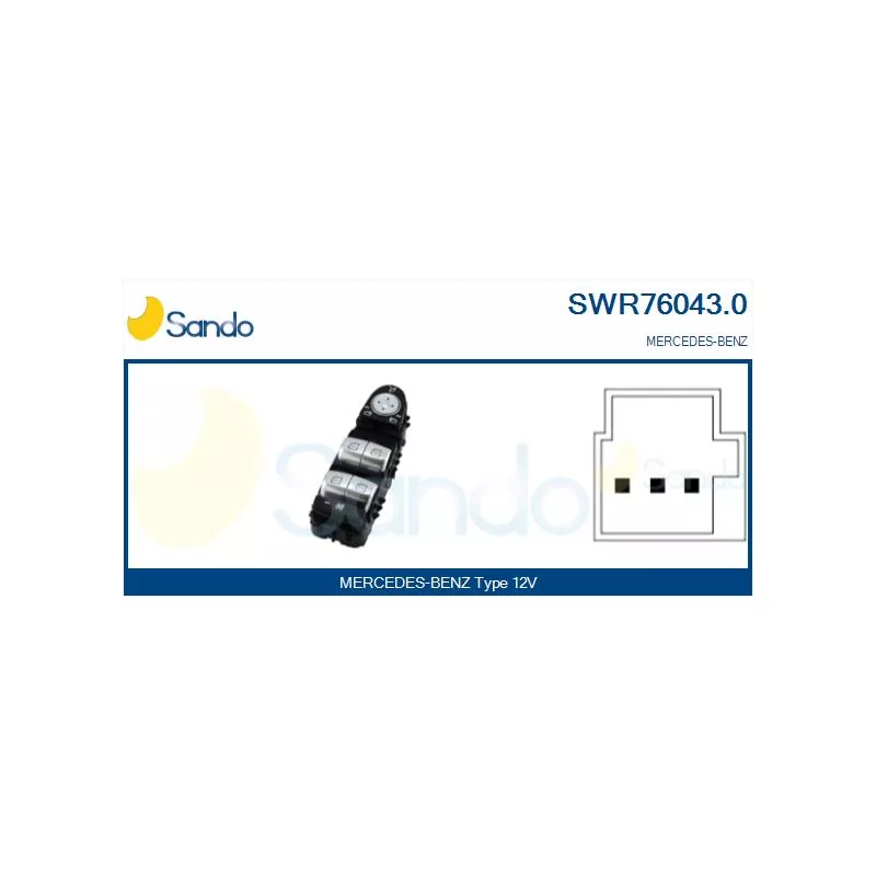 Interrupteur, lève-vitre SANDO SWR76043.0