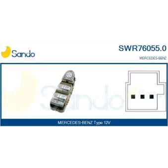 Interrupteur, lève-vitre SANDO SWR76055.0