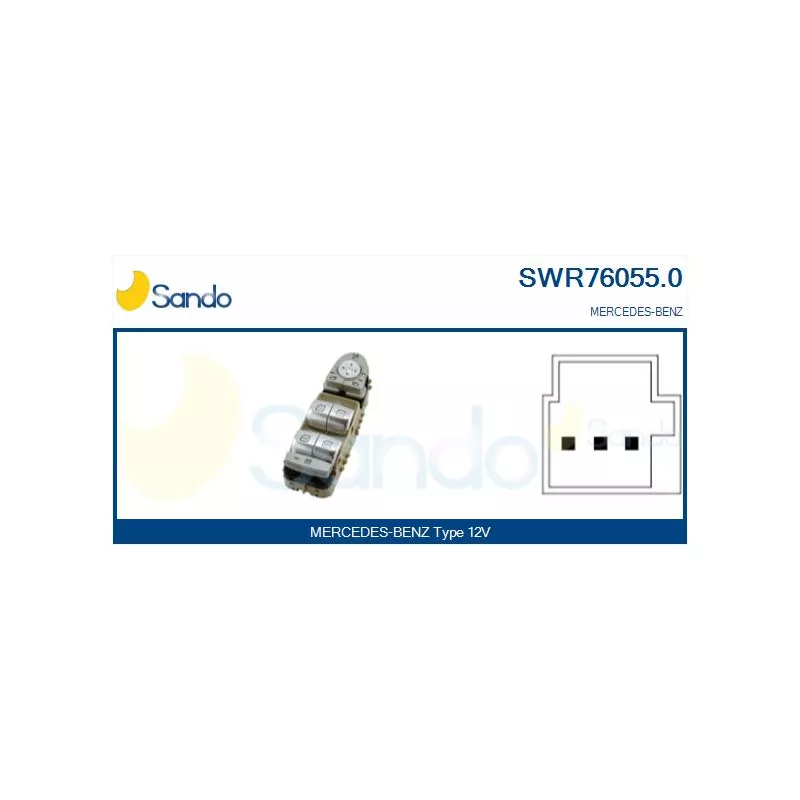 Interrupteur, lève-vitre SANDO SWR76055.0