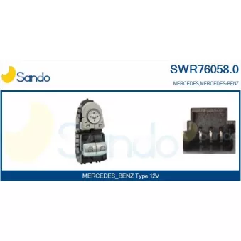 Interrupteur, lève-vitre SANDO SWR76058.0