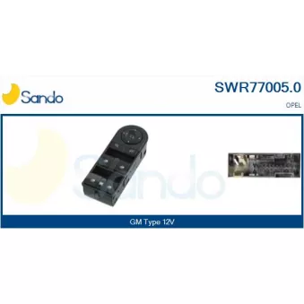 Interrupteur, lève-vitre SANDO SWR77005.0