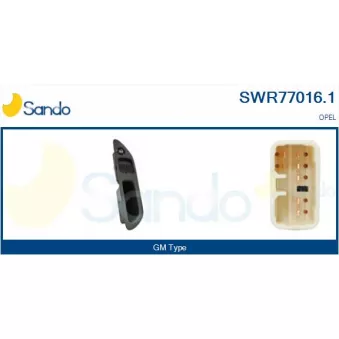 Interrupteur, lève-vitre avant gauche SANDO SWR77016.1