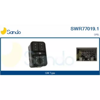 Interrupteur, lève-vitre avant gauche SANDO SWR77019.1