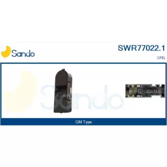 Interrupteur, lève-vitre SANDO SWR77022.1