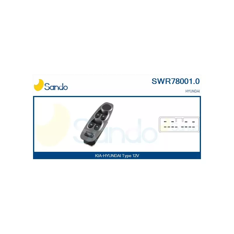 Interrupteur, lève-vitre SANDO SWR78001.0