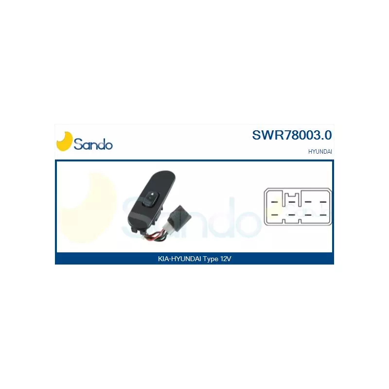 Interrupteur, lève-vitre SANDO SWR78003.0
