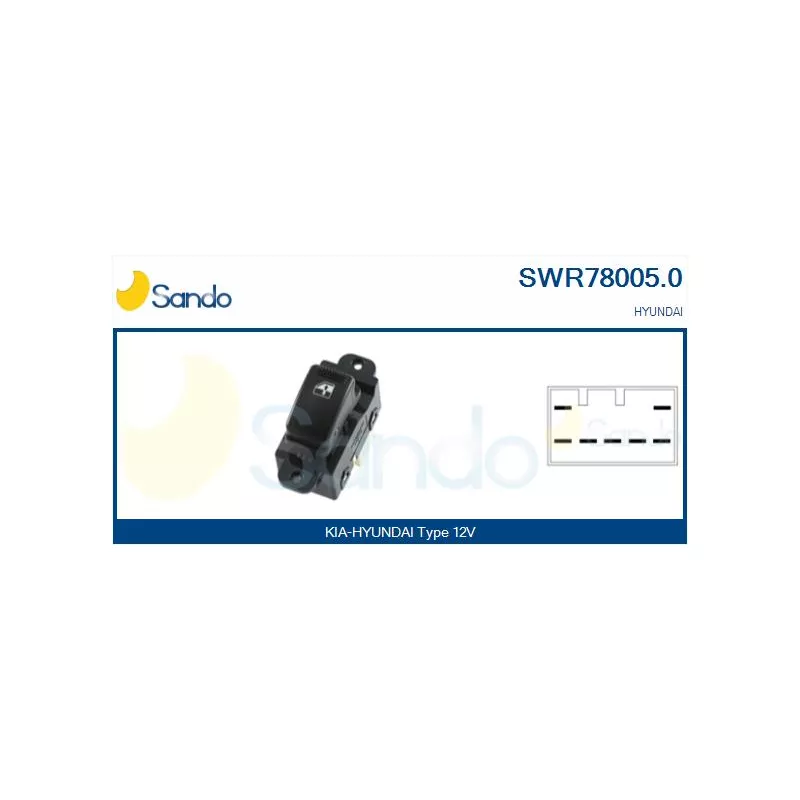Interrupteur, lève-vitre SANDO SWR78005.0