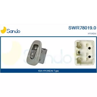 Interrupteur, lève-vitre SANDO SWR78019.0