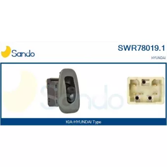 Interrupteur, lève-vitre SANDO SWR78019.1