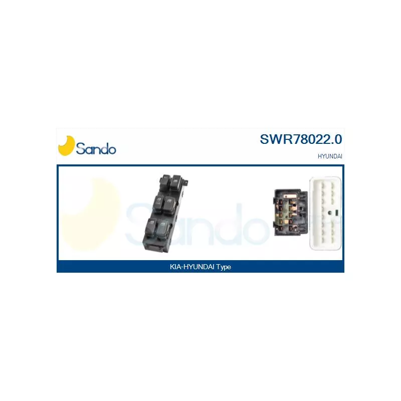 Interrupteur, lève-vitre avant gauche SANDO SWR78022.0