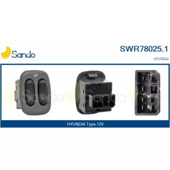 Interrupteur, lève-vitre SANDO SWR78025.1
