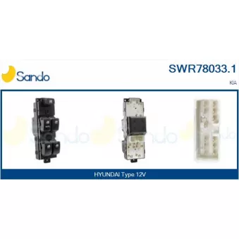Interrupteur, lève-vitre SANDO SWR78033.1