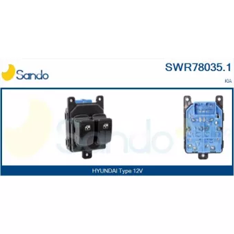 Interrupteur, lève-vitre SANDO SWR78035.1