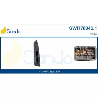 Interrupteur, lève-vitre avant droit SANDO SWR78046.1