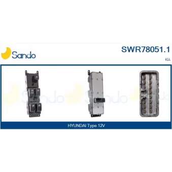 Interrupteur, lève-vitre SANDO SWR78051.1