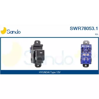 Interrupteur, lève-vitre avant droit SANDO SWR78053.1