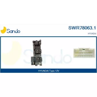Interrupteur, lève-vitre SANDO SWR78063.1