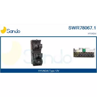 Interrupteur, lève-vitre SANDO