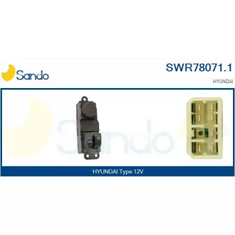Interrupteur, lève-vitre SANDO SWR78071.1