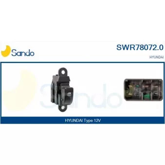 Interrupteur, lève-vitre SANDO SWR78072.0