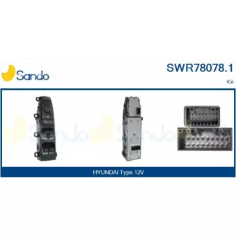 Interrupteur, lève-vitre SANDO SWR78078.1