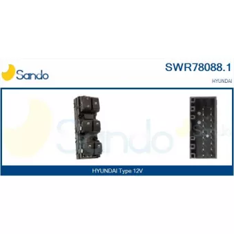 Interrupteur, lève-vitre SANDO SWR78088.1