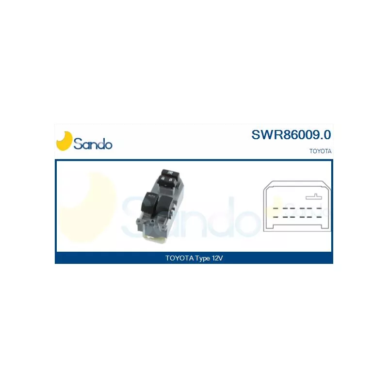 Interrupteur, lève-vitre SANDO SWR86009.0