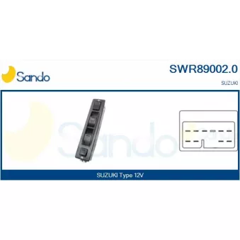 Interrupteur, lève-vitre SANDO SWR89002.0