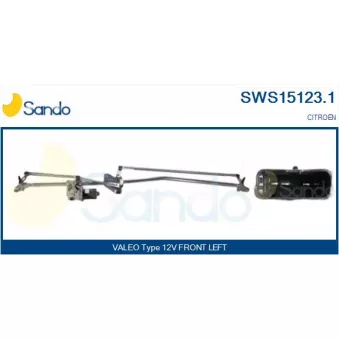Système de nettoyage des vitres SANDO SWS15123.1