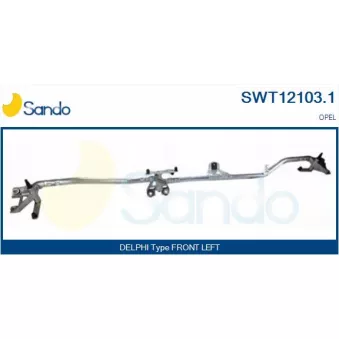 Tringlerie d'essuie-glace SANDO SWT12103.1