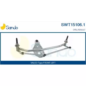 Tringlerie d'essuie-glace SANDO SWT15106.1