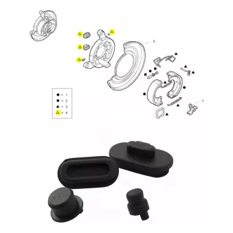 Kit de réparation couvercle de frein OE 93161852