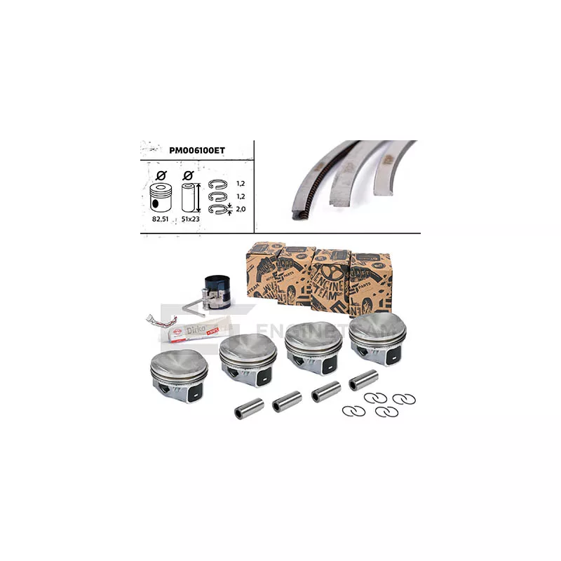 Kit de pistons ET ENGINETEAM PM006100ET