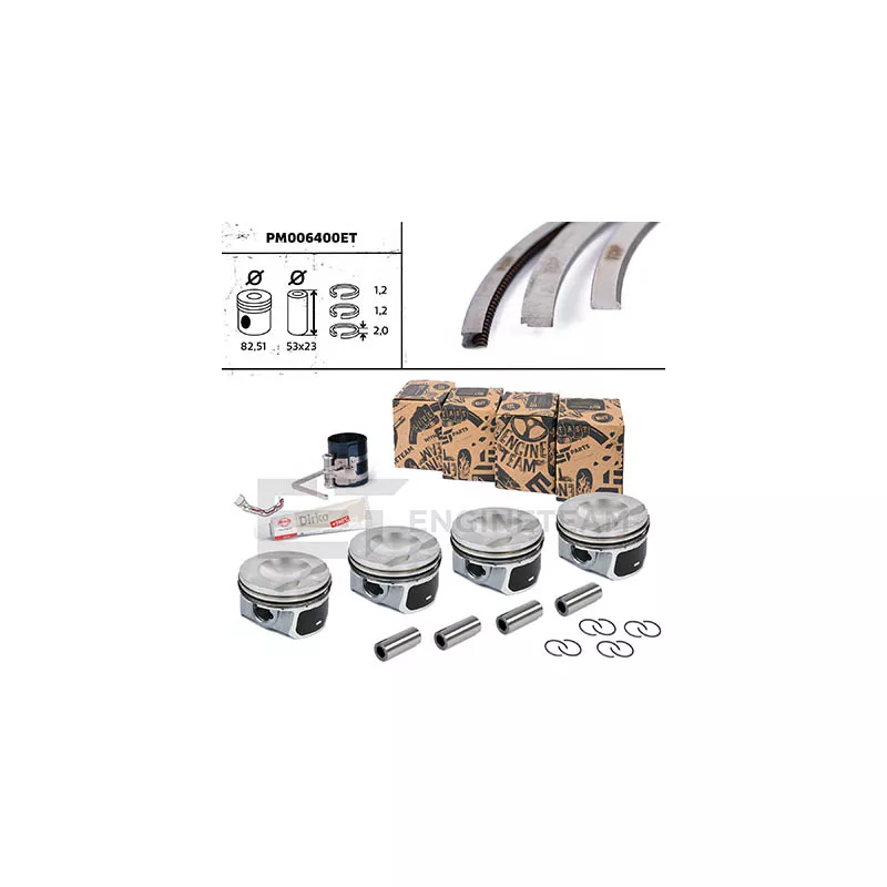 Kit de pistons ET ENGINETEAM PM006400ET