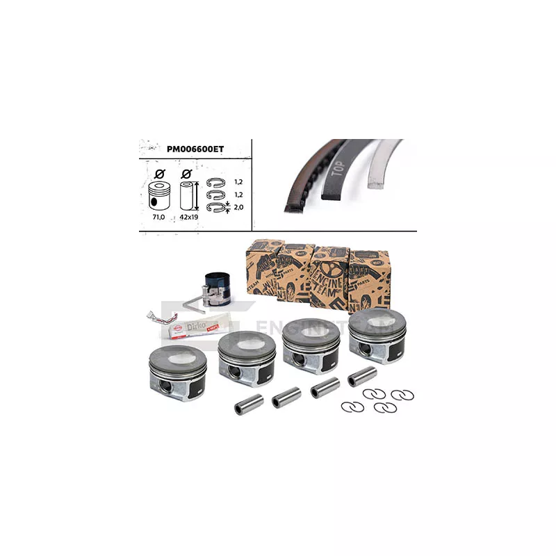 Kit de pistons ET ENGINETEAM PM006600ET