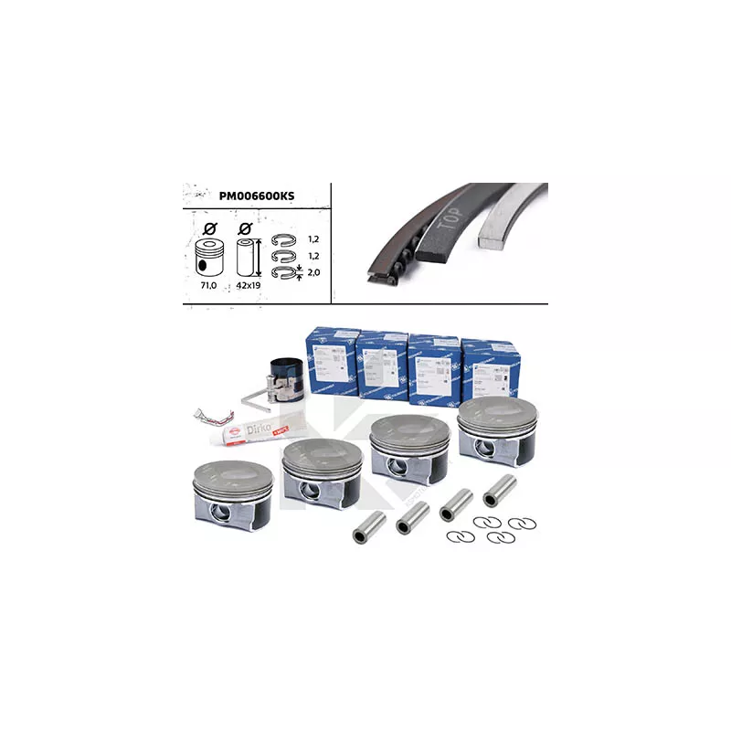 Kit de pistons ET ENGINETEAM PM006600KS