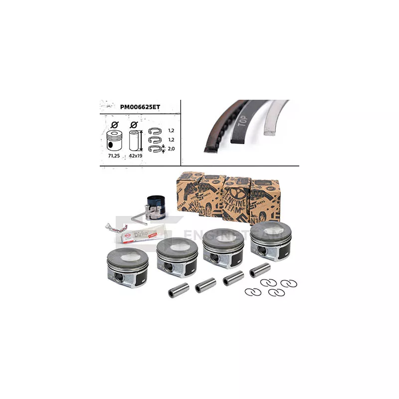 Kit de pistons ET ENGINETEAM PM006625ET